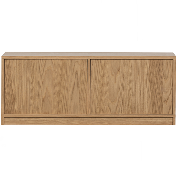 Modulair bas-de-casse 110 cm chêne naturel mat, vue de face