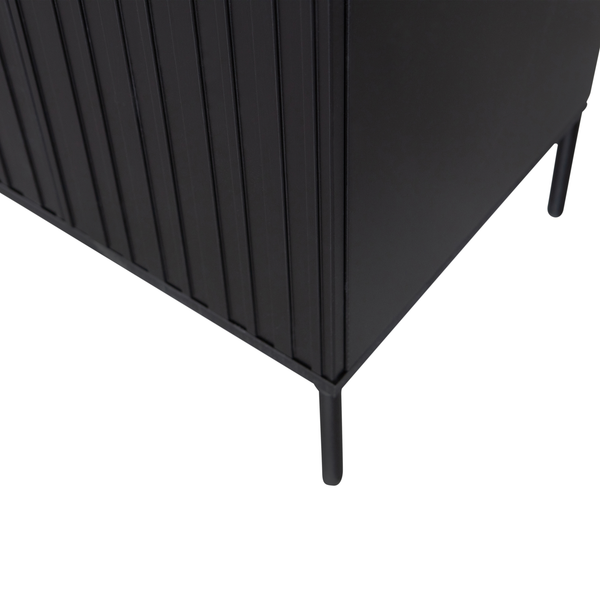 New Gravure hoge kast met lade grenen zwart, detail