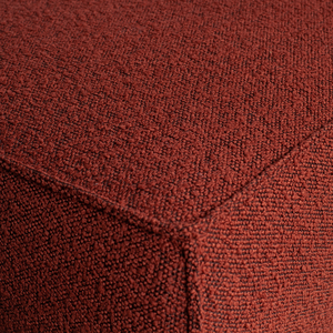 Statement canapé d angle droite bouclé marron, détail