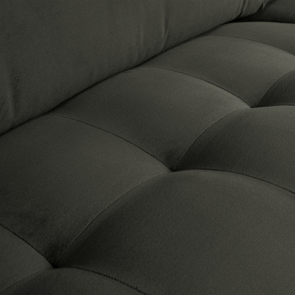 Rodeo classic canape 2,5-places velvet anthracite, détail