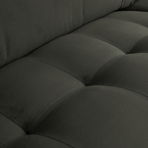 Rodeo classic 2,5-zits bank velvet antraciet, detail