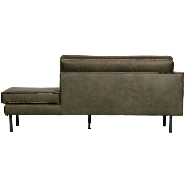 Rodeo daybed gauche eco cuir army, vue de dos
