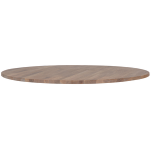 Tablo plateau de table rond en chêne Ø 120 cm finition huilée grise, vue de face