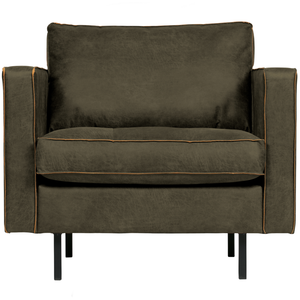 Rodeo classic armchair ecoleather army, front view