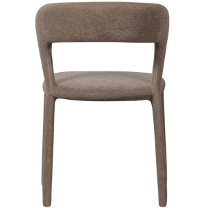 Noble dining chair taupe, back view