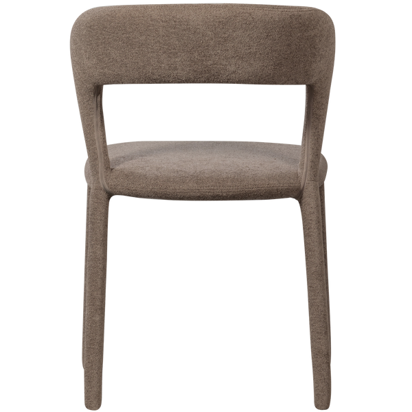 Noble dining chair taupe, back view