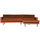 Rodeo chaise longue a droite velvet la rouille