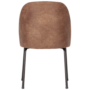 Vogue dining chair ecoleather cognac, back view