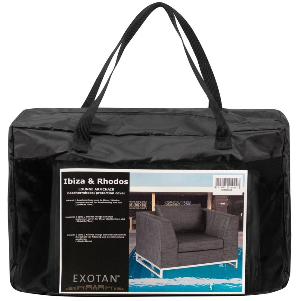 Beschermhoes tuin fauteuil 90x100x66 cm, vooraanzicht