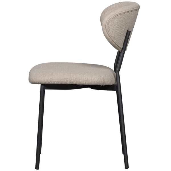 Kjeld chaise de salle à manger naturel, vue de face