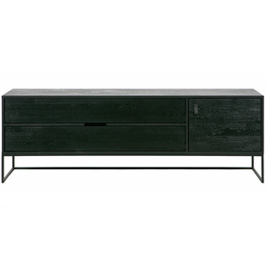 Silas tv meubel 180 cm essen blacknight, vooraanzicht