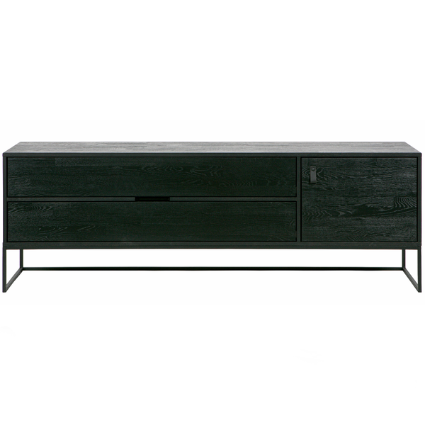 Silas tv meubel 180 cm essen blacknight, vooraanzicht
