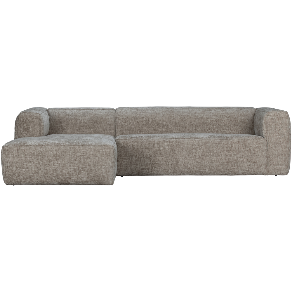 Bean corner sofa left chunky melange travertin, front view