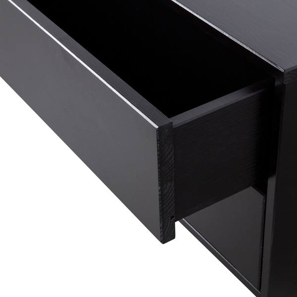 Finca meuble tv 75 cm bois profond noir, détail