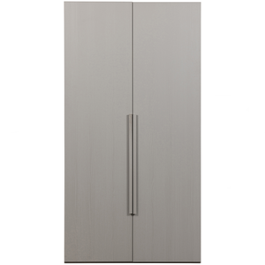 Rens 2-deurs hang/legkast greep lang noten/pebble grey, vooraanzicht