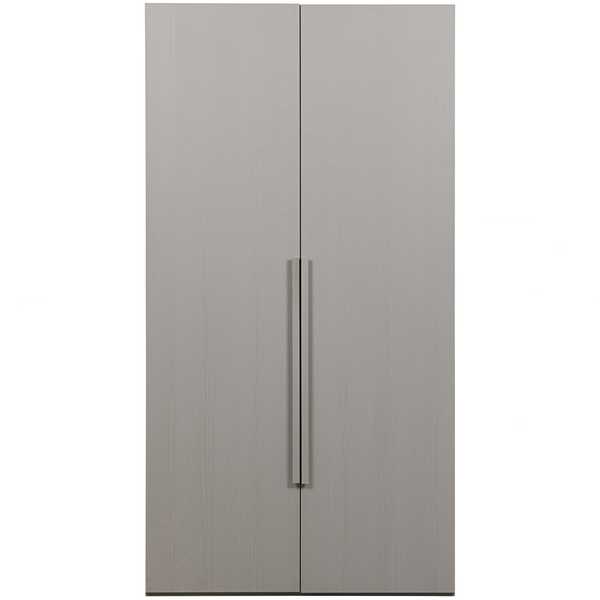 Rens 2-deurs hang/legkast greep lang noten/pebble grey, vooraanzicht