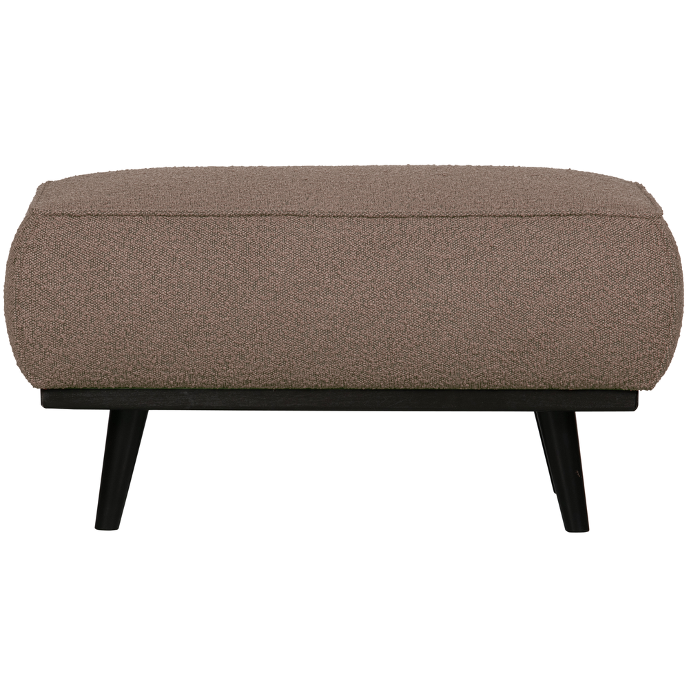 Statement hocker bouclé nougat, vooraanzicht