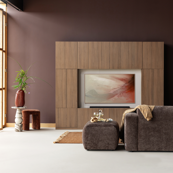Build tv opbergkast 160 cm eiken fineer bruin, sfeerfoto
