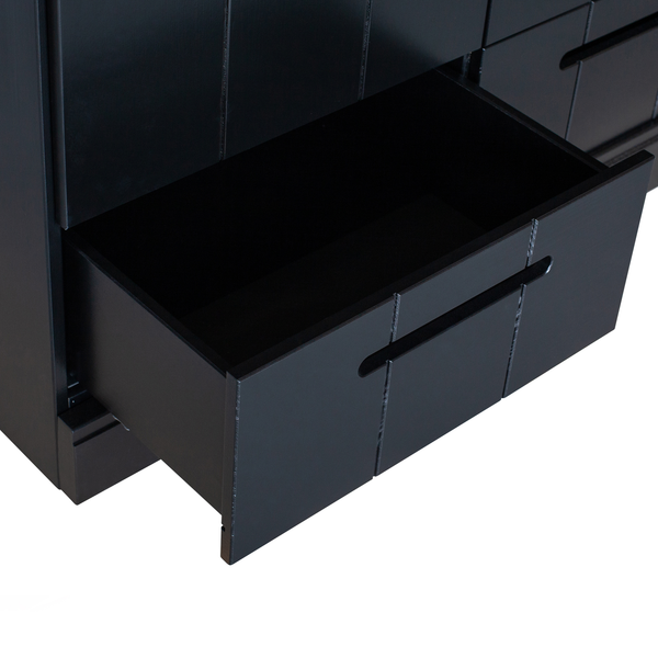 Connect armoire 3 portes + tiroirs noir, détail