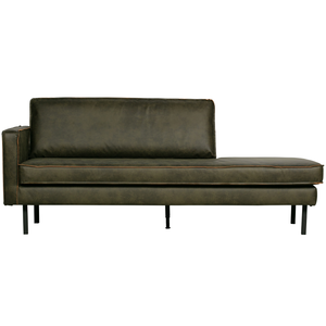 Rodeo daybed gauche eco cuir army, vue de face