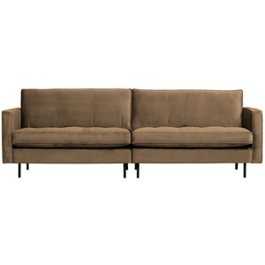 Rodeo classic 3-zits bank velvet taupe, vooraanzicht