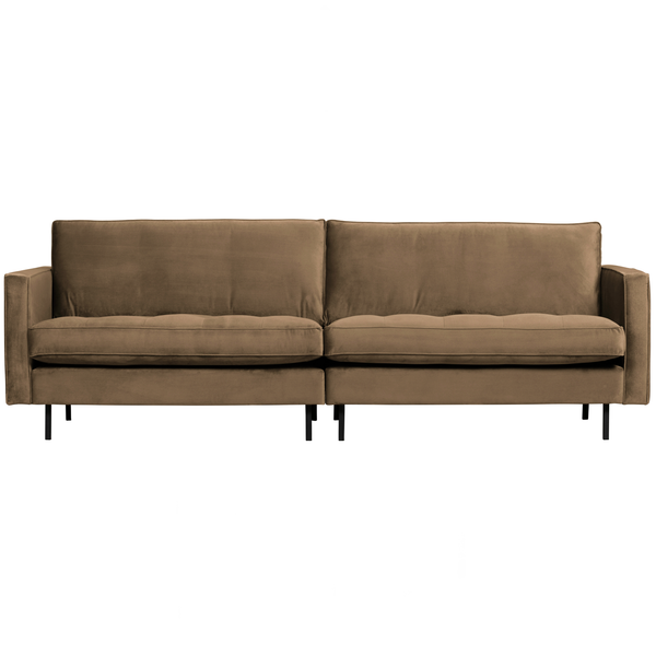 Rodeo classic 3-zits bank velvet taupe, vooraanzicht