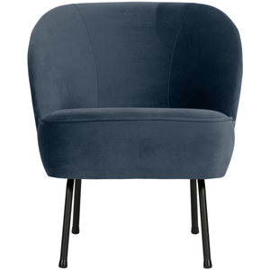 Vogue armchair velvet teal, front view