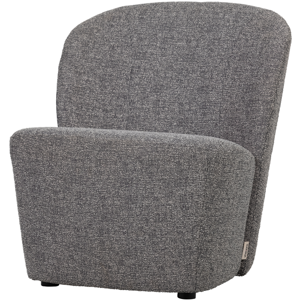 Lofty fauteuil melange grijs, schuin vooraanzicht