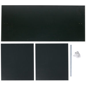 Connect interior black for 2-doors + drawer cabinet, front view