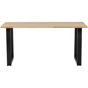 Combi Tablo table en chêne 160 x 90 cm avec pied en U, vue de face