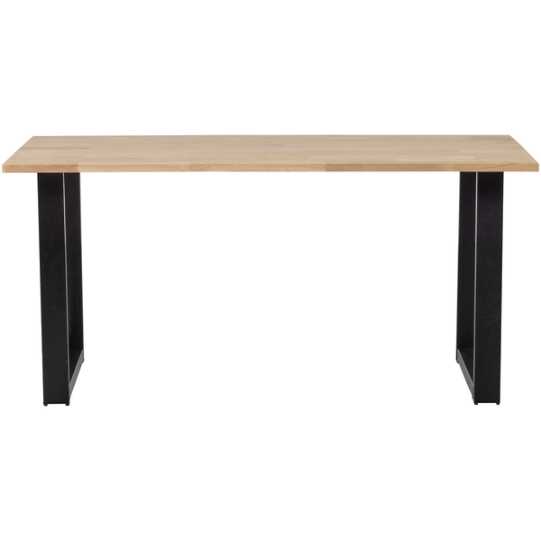 Combi Tablo eiken 180 x 90 cm met U poot, vooraanzicht