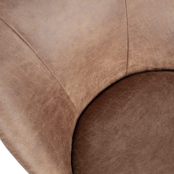 Vogue dining chair ecoleather cognac, detail