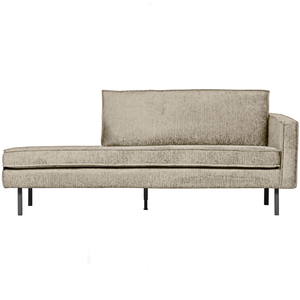 Rodeo daybed rechts structure velvet wheatfield, vooraanzicht