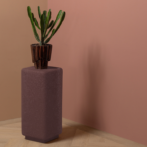 Luen porte-plante métal brun, photo d'ambiance