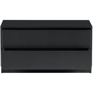 Finca meuble tv 75 cm bois profond noir, vue de face