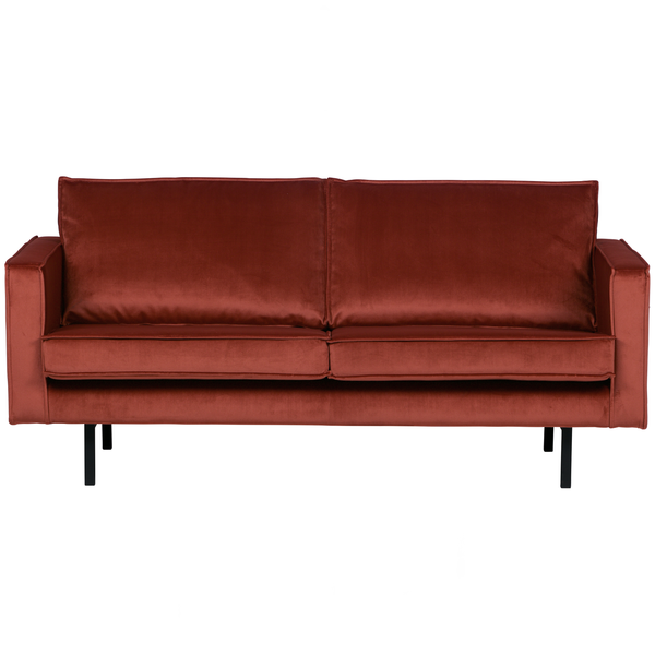 Rodeo canape 2,5-places velvet marron, vue de face