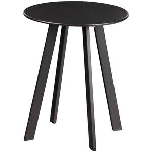 Fer tuin bijzettafel ø40 cm metaal zwart, vooraanzicht
