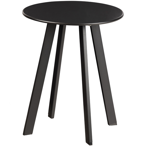 Fer tuin bijzettafel ø40 cm metaal zwart, vooraanzicht