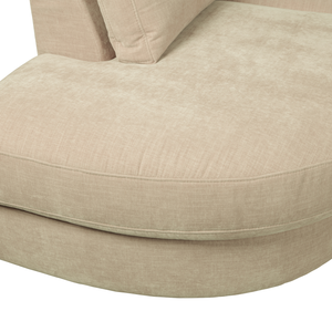 Family 1-seater element round corner left sand, detail