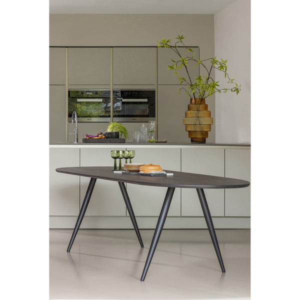 Tablo oval dining table VL 220 x 90 cm Mystic Brown, room setting