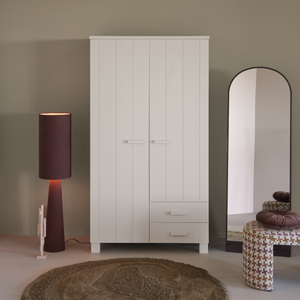 Dennis wardrobe with drawers pine dust, room setting