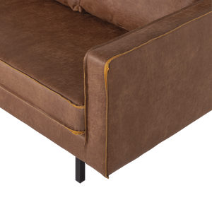 Rodeo 2-zits bank ecoleer cognac, detail