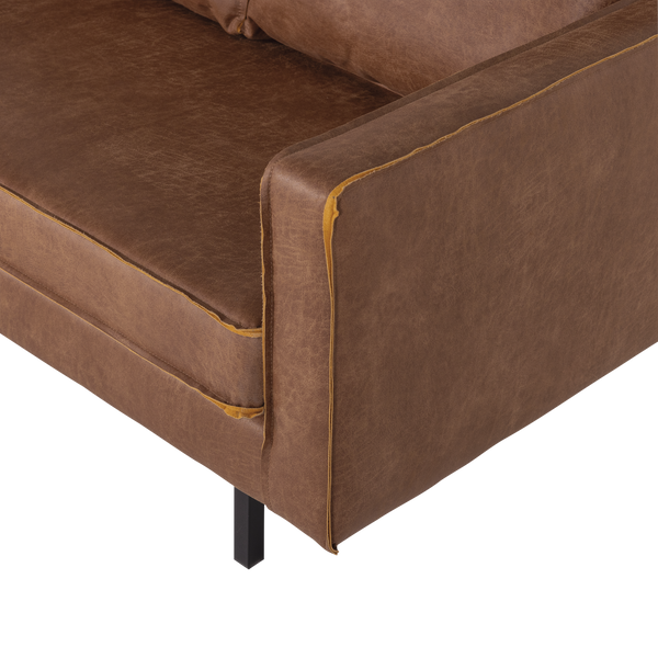 Rodeo 2-zits bank ecoleer cognac, detail