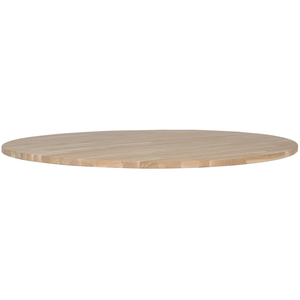 Tablo plateau de table rond en chêne Ø 120 cm non traité, vue de face