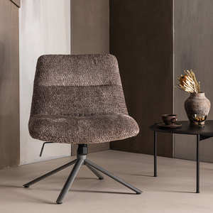 Soren adjustable swivel armchair woolly brown, room setting