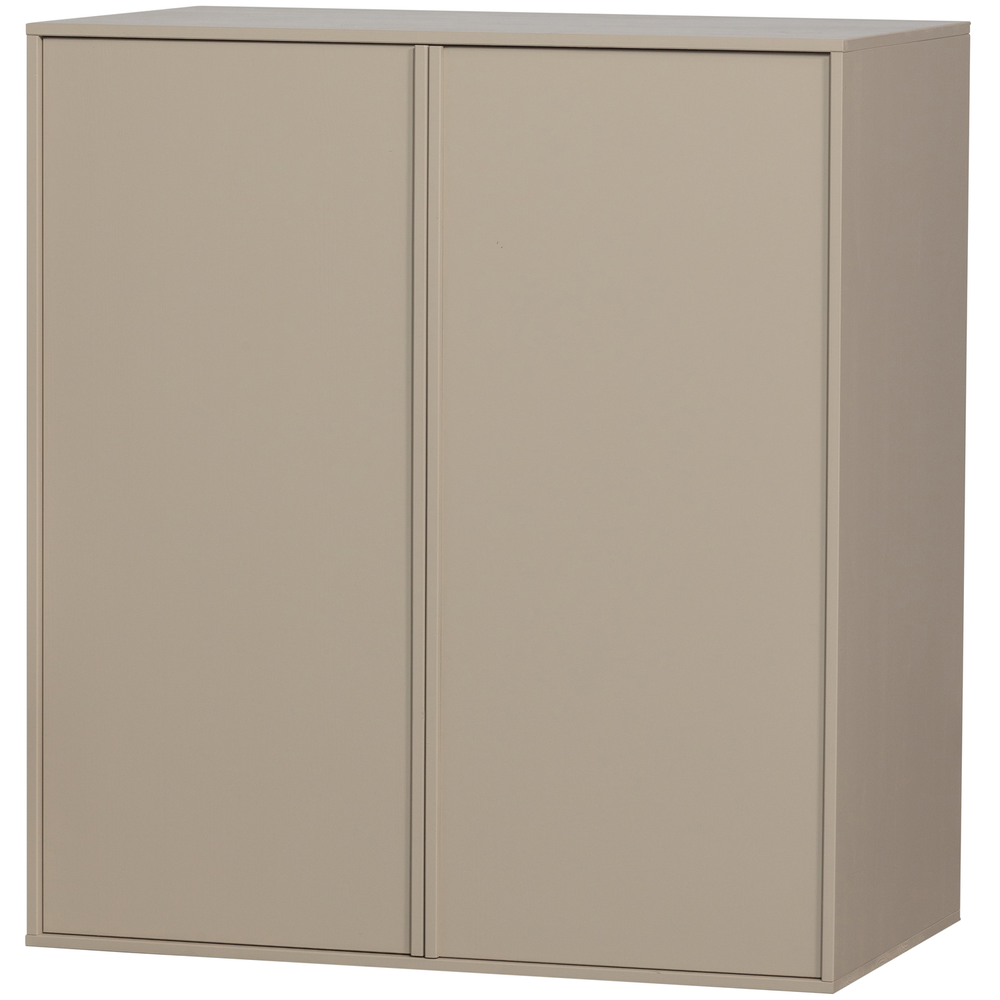 Daily Closet Double 110x100 cm grenen dakargrau, schuin vooraanzicht