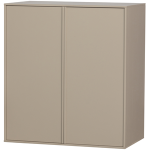 Daily Closet double 110x100 cm pin dakargrau, vue de face inclinée