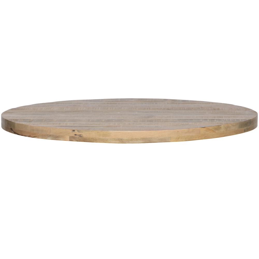 Tablo plateau de table en manguier Ø 120 cm, vue de face