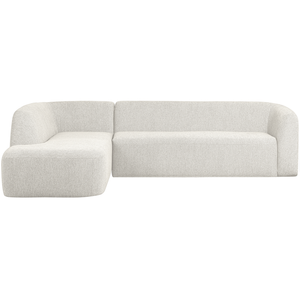 Sloping corner sofa left pearl melange, front view