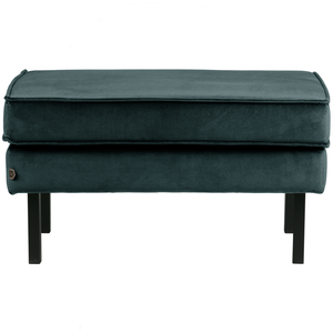 Rodeo tabouret sur jambes velvet sarcelle, vue de face